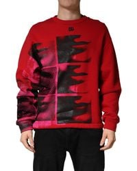 Dolce & Gabbana - Graphic Crew Neck Sweatshirt Sweater Cotton Polyester Clothing - Lyst