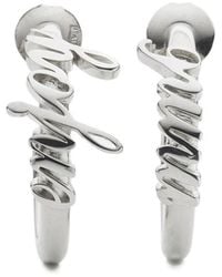MM6 by Maison Margiela - Lettering Hoop Earrings - Lyst