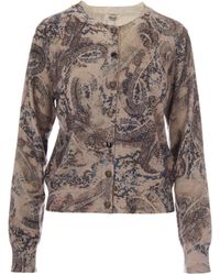 Liu Jo - Paisley Print Button-Front Cardigan - Lyst