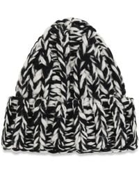 Ami Paris - Xxl Wool Knit Beanie Merino Ovis Aries Hats E Hairbands - Lyst