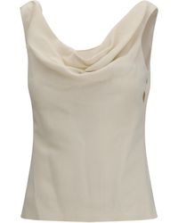 Brunello Cucinelli - Viscose And Linen Twill Top - Lyst