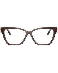 Versace - Eyeglasses Square Full Rim, Transparent Frame And Clear Demo Lenses Lens Ve33825332 Sunglasses - Lyst