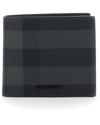 Burberry - Bi-Fold Wallet With Logo Lettering On The Front - Lyst