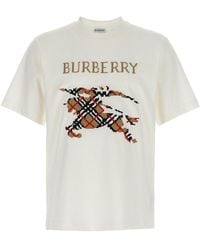 Burberry - Cross Stitch T-Shirt - Lyst