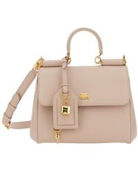 Dolce & Gabbana - 'My Sicily Small' Handbag With Padlock Detail And Adjustable And Removable Shoulder Strap - Lyst