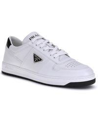 Prada - Leather Sneakers- Lace-Up Shoes - Lyst