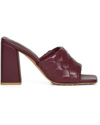 Bottega Veneta - Barolo Intrecciato Leather Parco Mules Sandals - Lyst