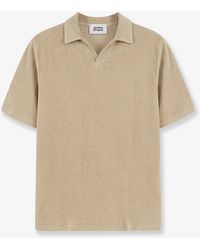 Alpha Studio - Linen And Cotton Blend Polo Shirt - Lyst