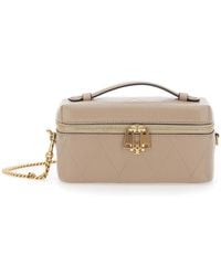 Tory Burch - Vanity Case Charlie Quilted Leather Cowhide Shoulder Bags - Lyst