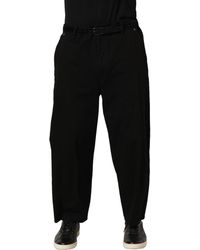 Dolce & Gabbana - Mid Waist Straight Trouser Pants Cotton - Lyst