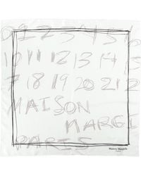 Maison Margiela - Silk Foulard Numerical Scarf - Lyst