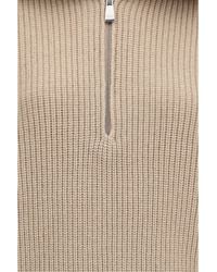 Malo - Cashmere High-Neck Zip Sweater Kashmir/Capra Hircus Polo Shirts - Lyst