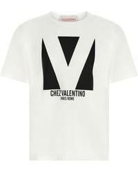 Valentino Garavani - Logo-Print Cotton T-Shirt - Lyst