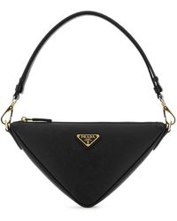Prada - Leather Triangle Shoulder Bag - Lyst