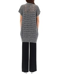 Herno - Vest With Perforated Workmanship Alpaca Waistcoats & Gilets - Lyst