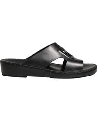 Dolce & Gabbana - Leather Cutout Dg Logo Sandals Shoes - Lyst