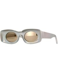 Loewe - Sunglasses Rectangle Full Rim, Pearlescent Frame And With Flash Mirror Lens Lw40033I24C - Lyst