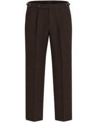 BOSS - Tapered Trousers Cotton - Lyst