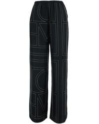 TOTEME - Pants Monogram Silk Pj Bottoms Trousers - Lyst