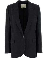 Isabel Marant - Embroidered Stretch Wool Blend Omelia Blazer - Lyst