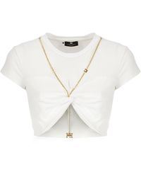 Elisabetta Franchi - T-shirts And Polos White - Lyst