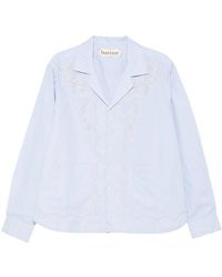BAZISZT - Mord Floral-Embroidered Shirt - Lyst