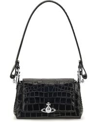 Vivienne Westwood - Shoulder Bag Hazel Small Crocodile-Effect Leather Calf Handbags - Lyst