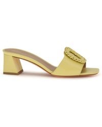 Santoni - Leather Sandals Mules Calf Bos Taurus - Lyst