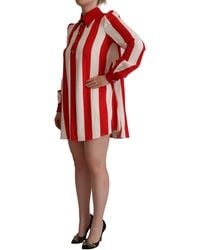 Dolce & Gabbana - Stretch Mini Shirt Gown Dress Viscose - Lyst