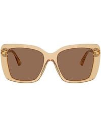 Burberry - Sunglasses Square Full Rim, Transparent Frame And Dark Lens Be44564167-73 - Lyst