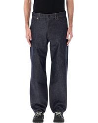 Stone Island - Raw Denim Loose Jeans - Lyst