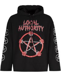 Local Authority - Cotton Hoodie With Maxi Print Jumpers - Lyst