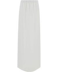 Fabiana Filippi - Long Skirt With Split And Elastic Waistband - Lyst
