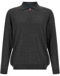 Kiton - Wool Polo Shirt 14 Microns - Lyst
