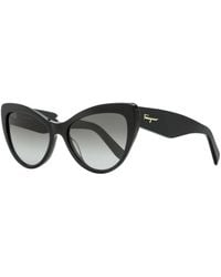 Ferragamo - Script Logo Sunglasses Sf930S 001 56Mm Plastic (Acetate) - Lyst