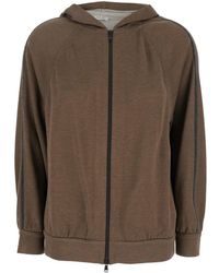 Brunello Cucinelli - 'Shiny Trims' Hoodie - Lyst