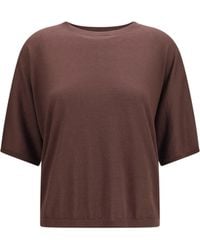 Brunello Cucinelli - Short-Sleeve Cashmere And Silk Sweater Kashmir/Capra Hircus - Lyst
