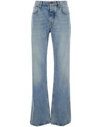 Balenciaga - Light Low Waisted Straight Jeans - Lyst