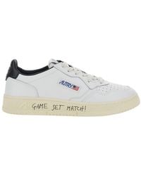Autry - 'Medalist Low' Low Sneakers With Logo Patch And Writing In - Lyst