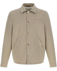 Brunello Cucinelli - Polyester Full-Length Jacket Clothing - Lyst