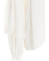 DI.LA3 PARI' - Puff-Sleeve Silk Shirt Shirt, Blouse - Lyst