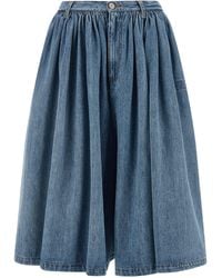 MM6 by Maison Margiela - Mm6 Maison Margiela Voluminous Denim Bermuda Shorts - Lyst