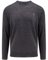 Polo Ralph Lauren - Wool Crewneck Logo Sweater - Lyst