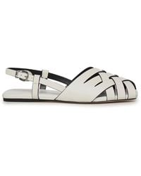 MICHAEL Michael Kors - Leather Sandals Irene Sling Flat - Lyst
