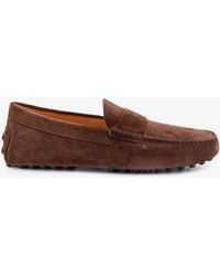 Tod's - Suede Loafers With Gommini Detail On The Back - Lyst