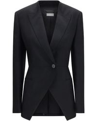 Givenchy - Cut-Out Double-Breasted Blazer Wool Ovis Aries; Mohair Blazers & Vests - Lyst