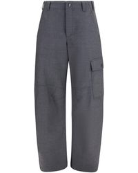 Brunello Cucinelli - Barrel Cargo Pants Virgin Wool Twill With Monile Fleece Ovis Aries Trousers - Lyst
