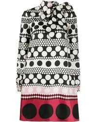 Valentino - Long-Sleeve Polka-Dot Dress - Lyst