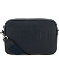 Fendi - Navy Blue Leather Camera Case Crossbody Bag - Lyst