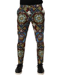 Dolce & Gabbana - Stained Glass Window Style Print Pants Co+03 - Lyst